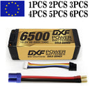 (CA)DXF Lipo Battery 4S 15.2V 6500MAH 140C GoldSeries  LCG 5MM Graphene lipo Hardcase with  EC5 Plug for Rc 1/8 1/10 Buggy Truck Car Off-Road Drone