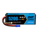 DXF 3S LiPo 배터리 11.1V 5200mAh 80C 하드케이스 (RC 1/8 1/10 버기 트럭 자동차 오프로드 드론용 EC5 플러그 포함)