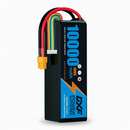 DXF 6S 22.2V 10000mAh 100C Softcase LiPo Battery with 10AWG XT60 for 1/8 RC Cars, Trucks, Buggies, Helicopters (1-6 Pack Available)
