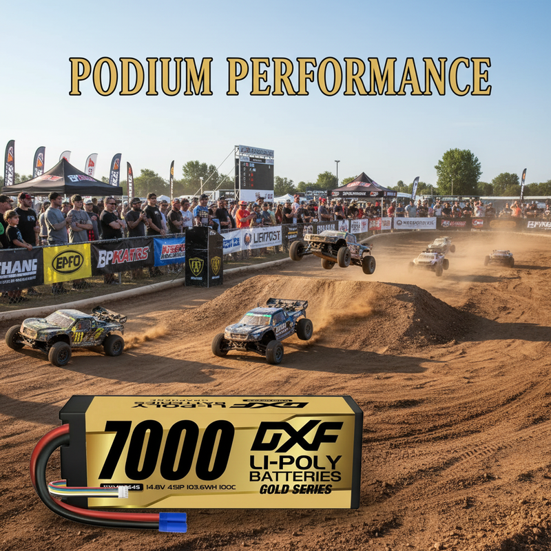 DXF Lipo Battery EC5 PLUG 4S 14.8V 7000mAh 100C/200C HardCase Lipo Battery for RC HPI HSP 1/8 1/10 Buggy RC Car Truck