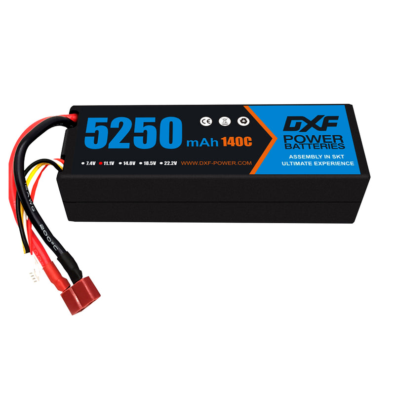 (PL)DXF 3S 5250 mAh 11.1V 140C Batteria Lipo ad Alta Capacità Hardcase con Deans/T Spina per 1:8 Scala RC Auto, Multi-Rotore RC Aeroplano, RC Elicottero, RC Barca