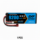 DXF 2S 7.6V 9200mAh 140C Hardcase LiPo Battery with 10AWG XT90 for 1/8 RC Cars, Boats, Trucks (2/4/6 Pack Available)