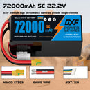 (CN)DXF 6S Lipo Battery 22.2V 5C 72000mAh Soft Case Battery  for Drone UAV FPV Car Truck Tank RC Buggy Truggy Racing Hobby