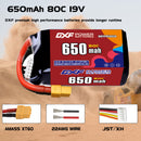DXF 650mAh 6S 80C 22.2V Lipo Battery Pack for FPV LiPo Battery