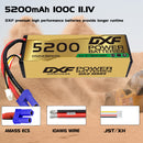 DXF LiPo Battery 3S 11.1V 5200mAh 100C Graphene Softcase Gold with EC5 / T / TRX / XT60 / XT90 / XT150 / Q8s Plug for RC 1/8 1/10 Buggy Truck Car Off-Road Drone