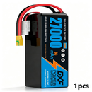 DXF 6S 22.2V 27000mAh 10C Soft Case LiPo Battery with 8AWG Wire for Toy Cars, Boats, UAVs & Drones (1-6 Pack)