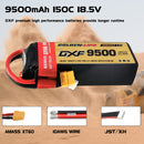 (CN)DXF 5S Lipo Battery 18.5V 150C 9500mAh Soft Case Battery with EC5 XT90 Connector for Car Truck Tank RC Buggy Truggy Racing Hobby