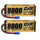 DXF 4S 15.2V 8000mAh 140C Graphene Hardcase LiPo Battery with EC5 Plug for 1/8 RC Cars, Trucks, Buggies & Boats (1-6 Pack Available)