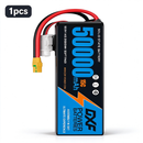 DXF SEMI-SOLID 14S 53.9V 50000mAh 15C Soft Case LiPo Battery with 8AWG Wire for Toy Cars, Boats, UAVs & Drones (1-6 Pack)