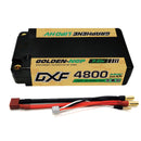 DXF LiPo Battery 2S HV 7.6V 4800mAh 140C Graphene Gray NGP Plus Gold Version with 5mm Bullet / EC5 / T / TRX / XT60 / XT90 / XT150 / Q8s Plug for RC 1/10 Touring Car Racing