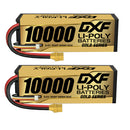 DXF LiPo Battery 3S HV 11.4V 10000mAh 150C Graphene Hardcase Gold with EC5 / T / TRX / XT60 / XT90 / XT150 / Q8s Plug for RC 1/8 1/10 Buggy Truck Car Off-Road Drone