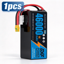 DXF SEMI-SOLID 14S 51.8V 46000mAh 5C Soft Case LiPo Battery with 8AWG Wire for Toy Cars, Boats, UAVs & Drones (1-6 Pack)