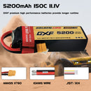 (CN)DXF 3S Lipo Battery 11.1V 150C 5200mAh Soft Case Battery with EC5 XT90 Connector for Car Truck Tank RC Buggy Truggy Racing Hobby