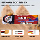 DXF 550mAh 6S 90C 22.2V Lipo Battery Pack for FPV LiPo Battery