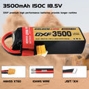 (CN)DXF 5S Lipo Battery 18.5V 150C 3500mAh Soft Case Battery with EC5 XT90 Connector for Car Truck Tank RC Buggy Truggy Racing Hobby
