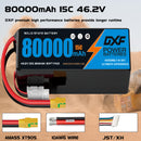 (CN)DXF 12S Lipo Battery 46.2V 15C 80000mAh Soft Case Battery  for Drone UAV FPV Car Truck Tank RC Semi solidstate Battery Racing Hobby