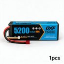 DXF 리포 배터리 3S 11.1V 5200MAH 80C 블루 시리즈 리포 하드케이스 딘스 플러그 포함 (RC 1/8 1/10 버기 트럭 자동차 오프로드 드론용)
