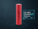 LG HE2 ICR18650HE2 2500mAh 20A Li-ion Battery for Power Tools, Flashlights & DIY Battery Packs (1-100 PCS)