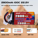 DXF 2800mAh 6S 100C 22.2V Lipo Battery Pack for FPV LiPo Battery