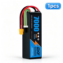 DXF 6S 22.2V 7000mAh 100C Softcase LiPo Battery with XT60 & 10AWG Wire for 1/8 RC Cars (1-6 Pack)