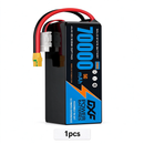 DXF SEMI-SOLID 12S 44.4V 70000mAh 5C Soft Case LiPo Battery with 8AWG Wire for UAVs & Drones (1-6 Pack)