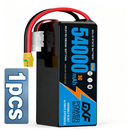 DXF 6S 22.2V 54000mAh 5C Soft Case LiPo Battery with 8AWG Wire for Toy Cars, Boats, UAVs & Drones (1-6 Pack)
