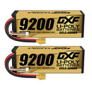 DXF 4S 15.2V 9200mAh 140C GoldSeries Graphene Hardcase LiPo Battery with XT90 Plug for 1/8 RC Cars, Trucks, Buggies (2-Pack)
