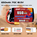 DXF 650mAh 5S 70C 18.5V Lipo Battery Pack for FPV LiPo Battery