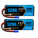 DXF 3S LiPo 배터리 11.1V 5200mAh 80C 하드케이스 (RC 1/8 1/10 버기 트럭 자동차 오프로드 드론용 EC5 플러그 포함)
