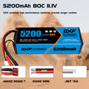 (ES)DXF Lipo Battery 3S 11.1V 5200MAH 80C Blue Series lipo Hardcase with Deans Plug for Rc 1/8 1/10 Buggy Truck Car Off-Road Drone