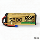 DXF GOLD Series 3S 11.1V 5200mAh 100C Graphene Hardcase LiPo Battery with EC5 Plug for 1/8 1/10 RC Car Truck (1-6 Pack)