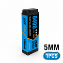 DXF BLUE 2S HV 7.6V 8400mAh 140C Graphene Slim Hardcase LiPo with 5mm to Deans/T-Plug & 10AWG Wire (1-6 Pack)