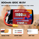 DXF 1100mAh 5S 120C 18.5V Lipo Battery Pack for FPV LiPo Battery
