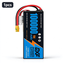 DXF 6S 23.1V 100000mAh 15C Soft Case LiHV Battery with 8AWG Wire for Toy Cars, Boats, UAVs & Drones (1-6 Pack)