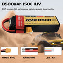 (CN)DXF 3S Lipo Battery 11.1V 150C 8500mAh Soft Case Battery with EC5 XT90 Connector for Car Truck Tank RC Buggy Truggy Racing Hobby