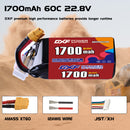 DXF 1700mAh 6S 60C 22.8V Lipo Battery Pack for FPV LiPo Battery