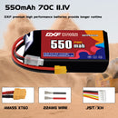 DXF 550mAh 3S 70C 11.1V Lipo Battery Pack for FPV LiPo Battery