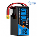 DXF 12S 44.4V 81000mAh 5C Soft Case LiPo Battery with 8AWG Wire for Toy Cars, Boats, UAVs & Drones (1-6 Pack)
