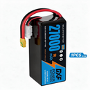 DXF SEMI-SOLID 14S 51.8V 30000mAh 5C Soft Case LiPo Battery with 8AWG Wire for Toy Cars, Boats, UAVs & Drones (1-6 Pack)
