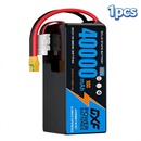 DXF SEMI-SOLID 6S 22.2V 40000mAh 10C Soft Case LiPo Battery with 8AWG Wire for Toy Cars, Boats, UAVs & Drones (1-6 Pack)