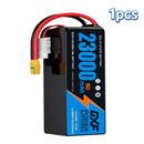 DXF SEMI-SOLID 14S 53.9V 23000mAh 15C Soft Case LiPo Battery with 8AWG Wire for Toy Cars, Boats, UAVs & Drones (1-6 Pack)