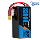 DXF SEMI-SOLID 14S 51.8V 33000mAh 10C Soft Case LiPo Battery with 8AWG Wire for Toy Cars, Boats, UAVs & Drones (1-6 Pack)