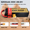 DXF Lipo Battery 6S 22.2V 5200mAh 100C Graphene Softcase with EC5 / T / TRX / XT60 / XT90 / XT150 / Q8s Plug for RC 1/8 1/10 Buggy Truck Car Off-Road Drone