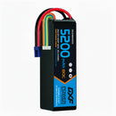 DXF 6S 22.2V 5200mAh 80C Graphene Soft Case LiPo Battery with EC5 Plug for 1/8 1/7 RC Cars, Trucks, Buggies & Boats (1-6 Pack Available)