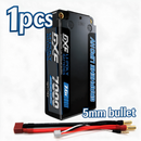 DXF BLUE Series 2S HV 7.6V 7000mAh 140C Graphene 5mm Shorty Hardcase LiPo with Deans/T-Plug (1-6 Pack)