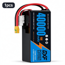 DXF SEMI-SOLID 14S 53.9V 40000mAh 15C Soft Case LiPo Battery with 8AWG Wire for Toy Cars, Boats, UAVs & Drones (1-6 Pack)
