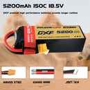 DXF 리포 배터리 4S 15.2V 9200MAH 130C 골드시리즈 그래핀 리포 하드케이스 (EC5 및 XT90 플러그 포함) Rc 1/8 1/10 버기 트럭 자동차 오프로드 드론용