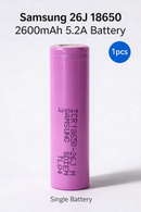 Samsung ICR18650-26J 2600mAh 5.2A Li-ion Battery for Flashlights, Power Banks & DIY Battery Packs (1-100 PCS)