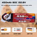 DXF 450mAh 6S 80C 22.8V Lipo Battery Pack for FPV LiPo Battery