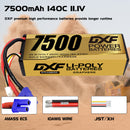 DXF 리포 배터리 4S 15.2V 9200MAH 130C 골드시리즈 그래핀 리포 하드케이스 (EC5 및 XT90 플러그 포함) Rc 1/8 1/10 버기 트럭 자동차 오프로드 드론용